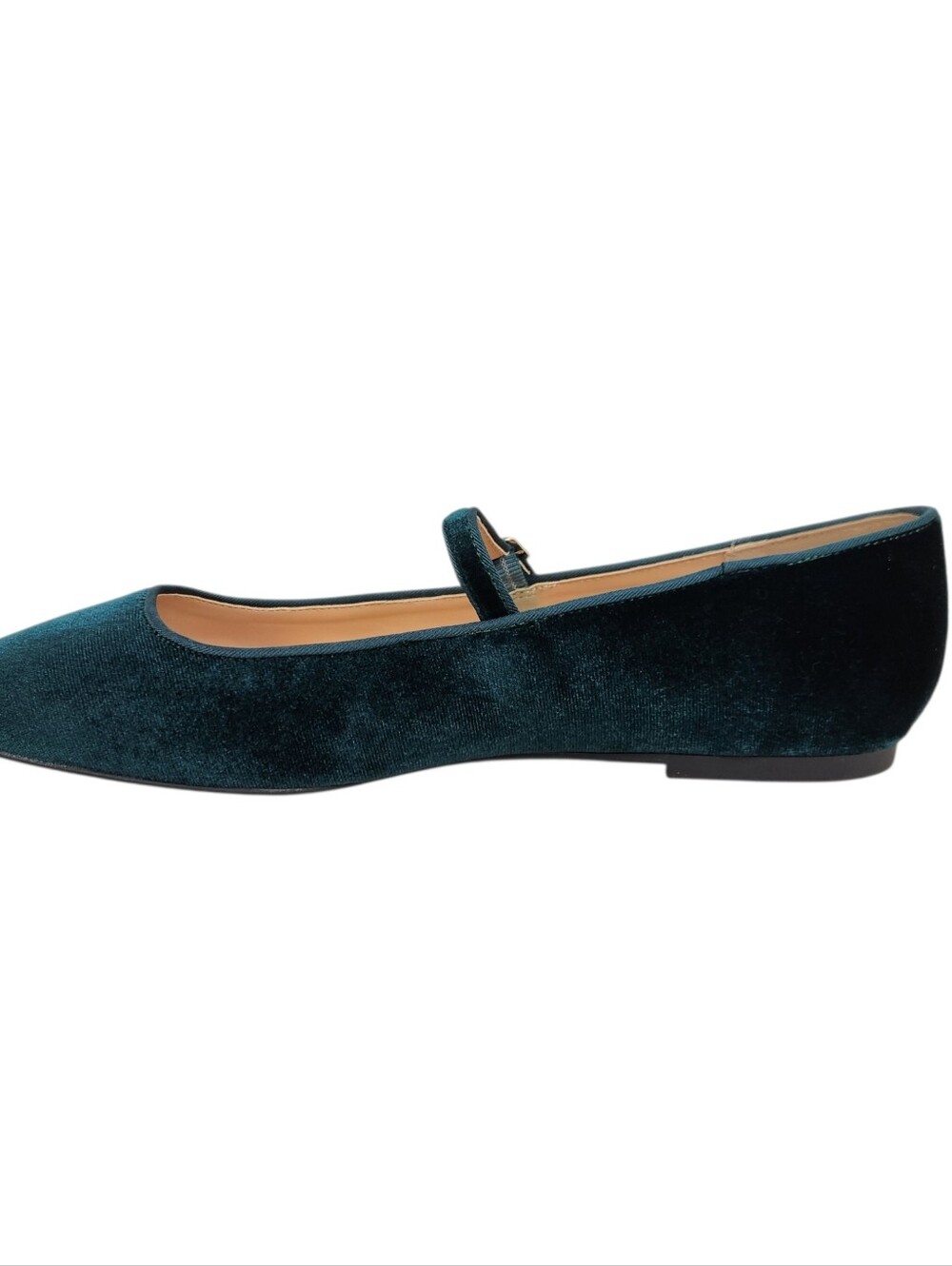 LOFT Brillant Emerald Green Velvet Missy Ballet Flats 751229 NWT Womens Size 8.5 - Picture 4 of 13